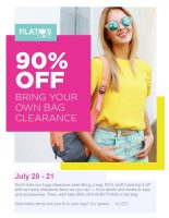 Plato's Sale Flyer July 20 & 21