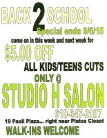Back to School Haircut Special
