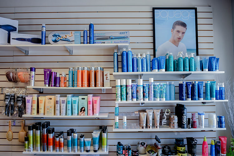 Hair products for sale at Studio H